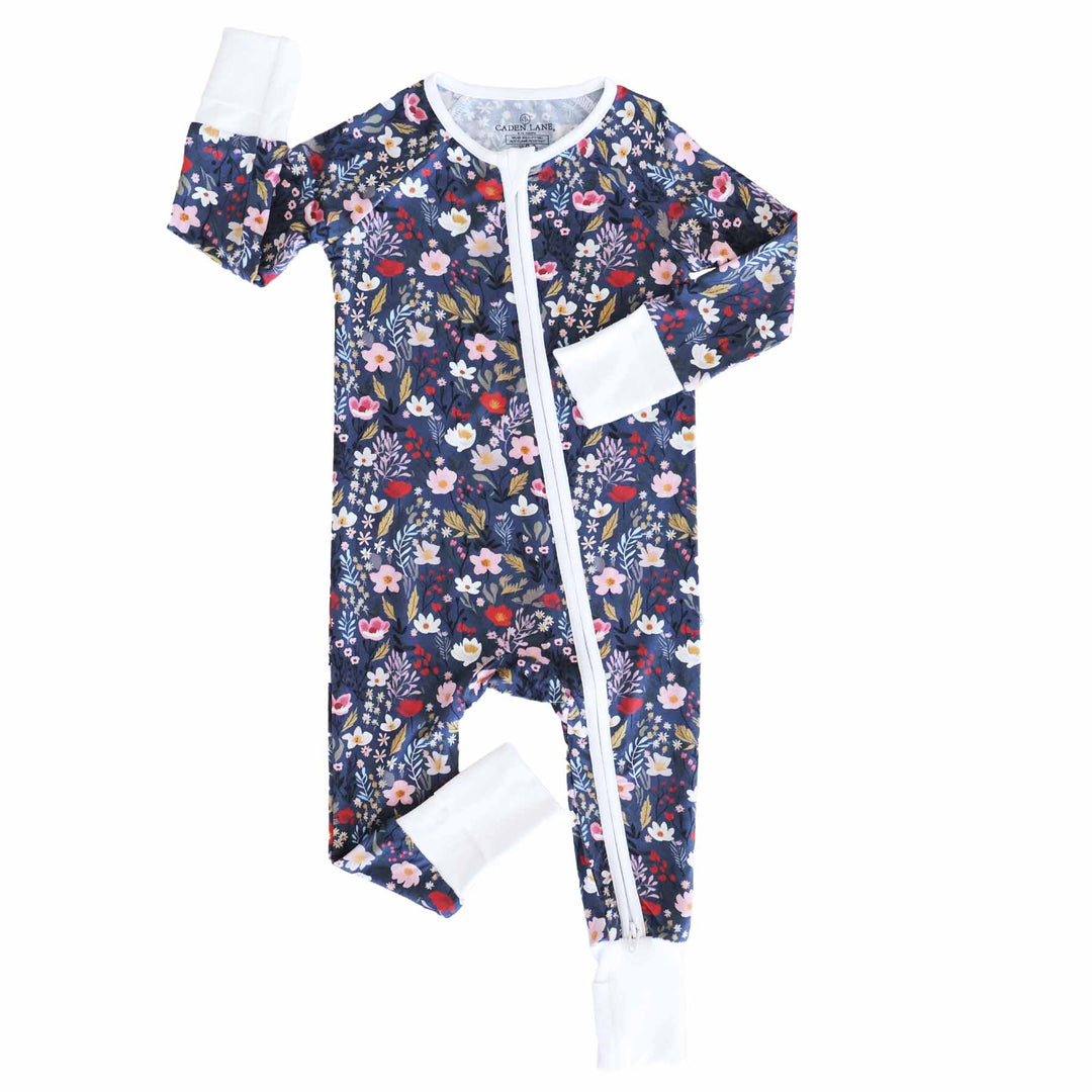 fall floral pajamas for baby