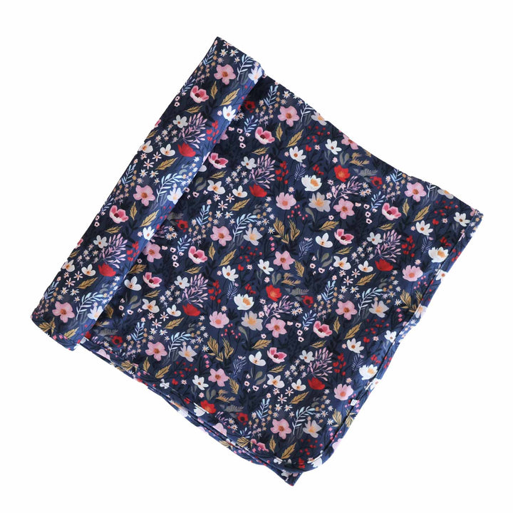 fall floral oversized swaddle blanket for babies