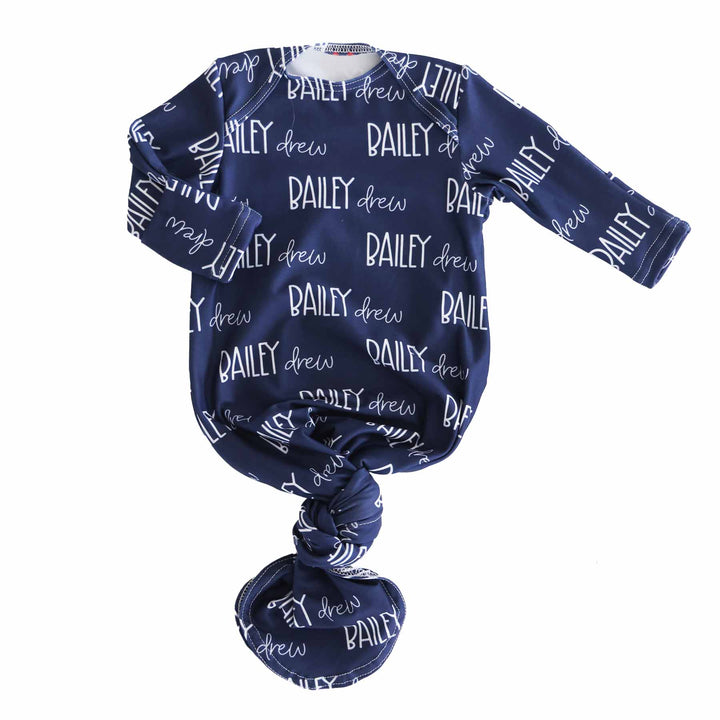 personalized midnight font duo knot gown only 