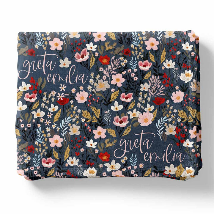 midnight meadow personalized blanket for kids