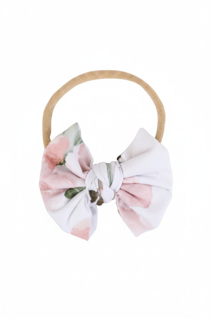 Millies Dusty Floral Knit Bow Headband