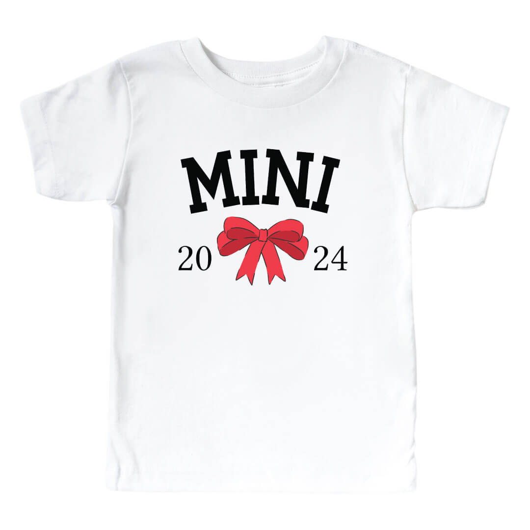 mini bow christmas tee for kids