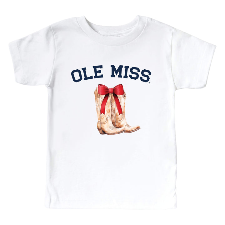 University of Mississippi | Footballs & Bows Kids Graphic Tee