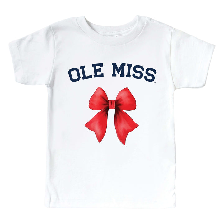 University of Mississippi | Footballs & Bows Kids Graphic Tee