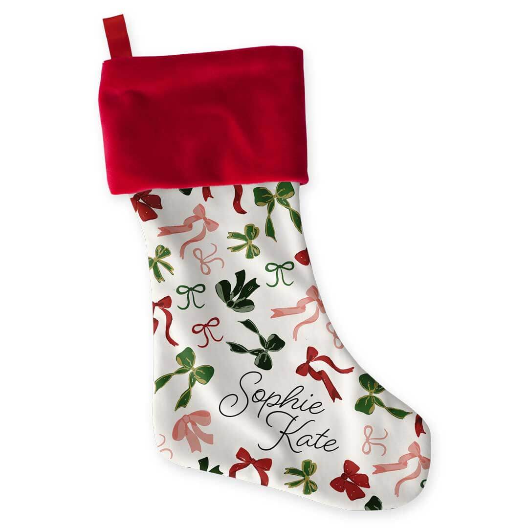 mistletoe bows stocking