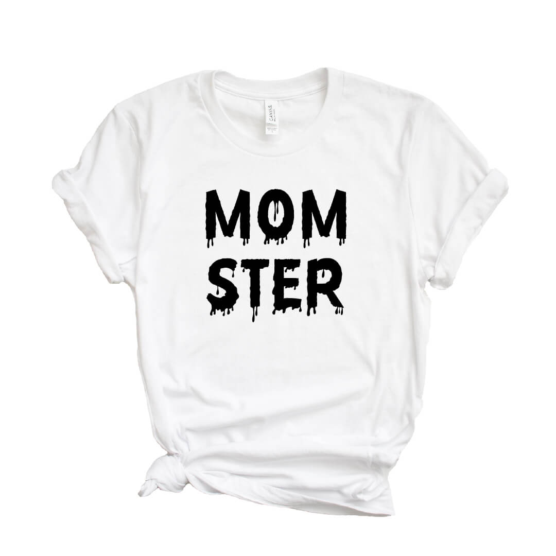 momster graphic tee for mom white 