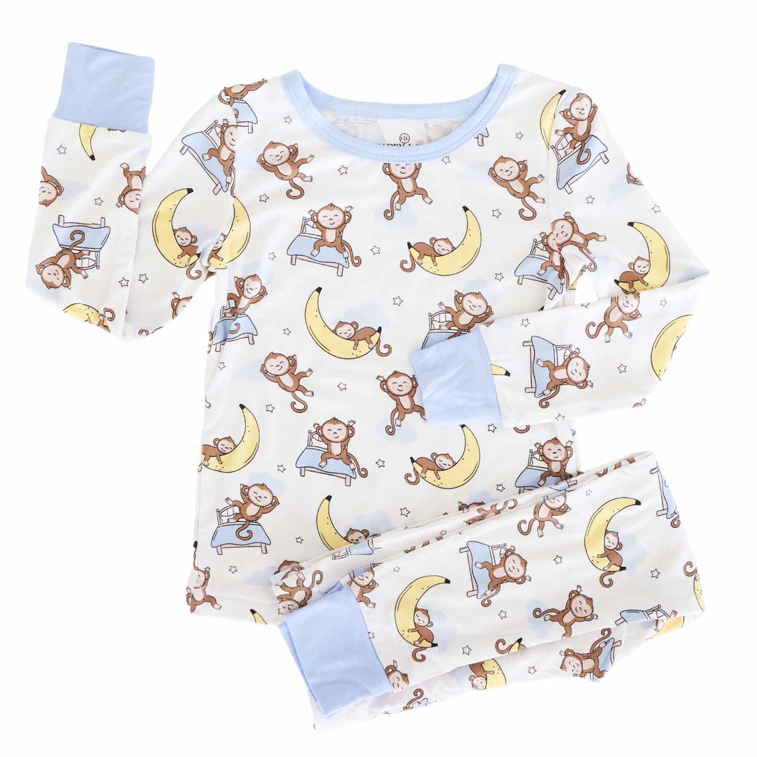 Monkey See, Monkey Snooze Two Piece Pajama Set