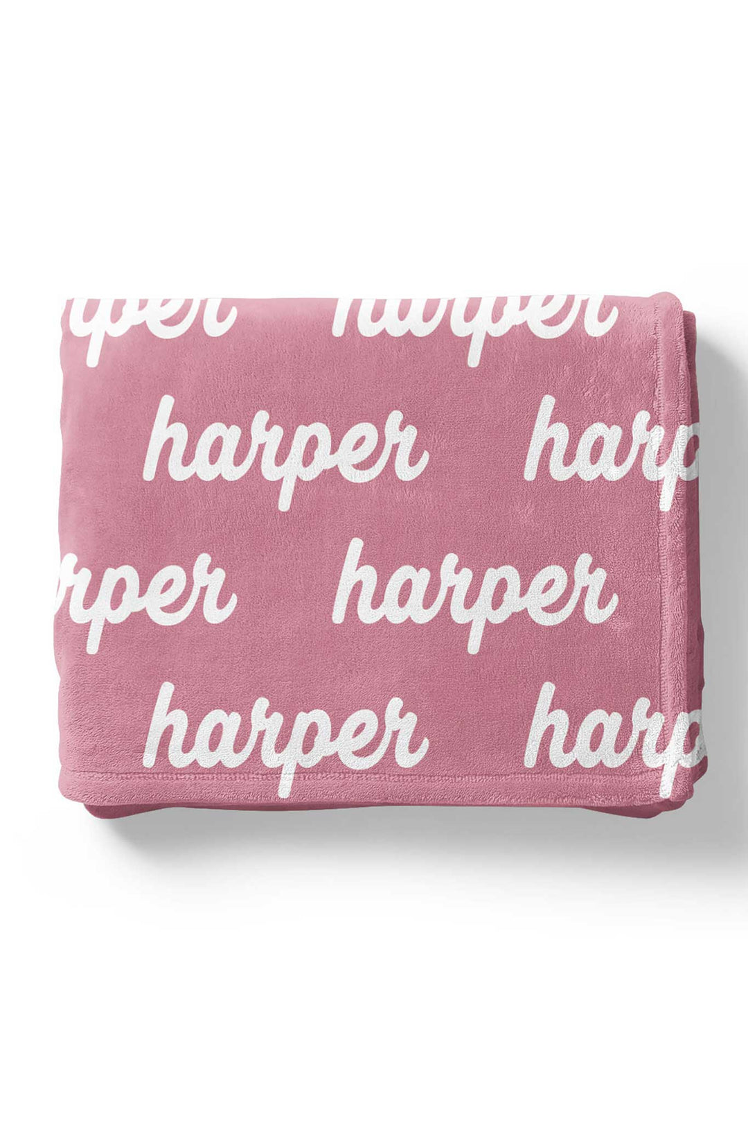 Personalized Mulberry Color Blanket with script font