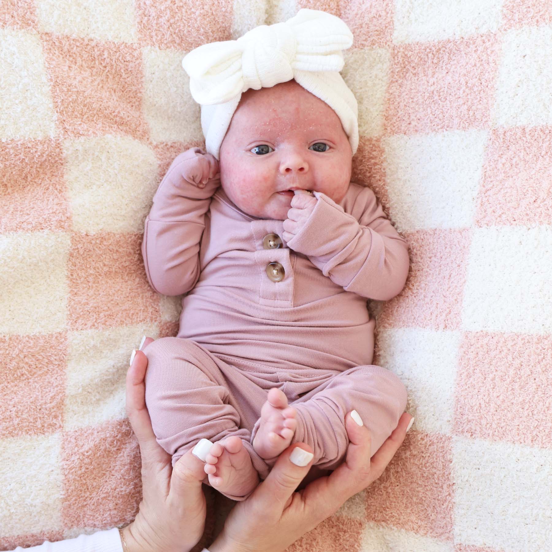 Caden Lane swaddle retailer and bows