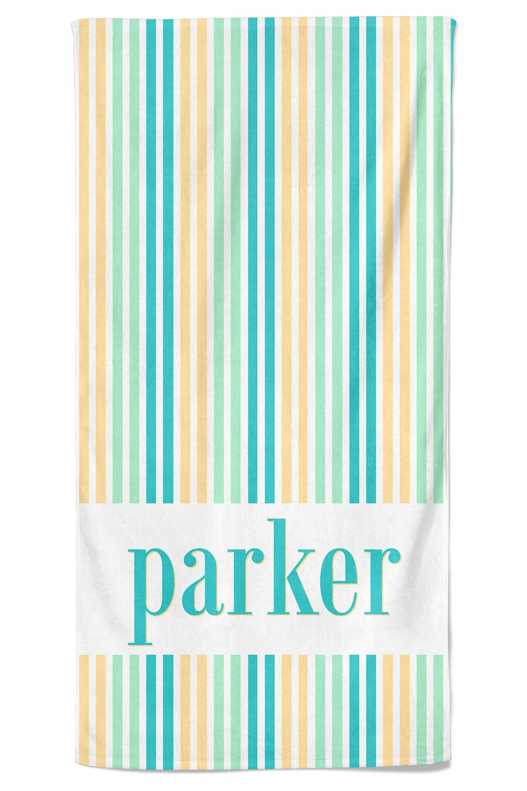 multicolor seersucker boy personalized towel