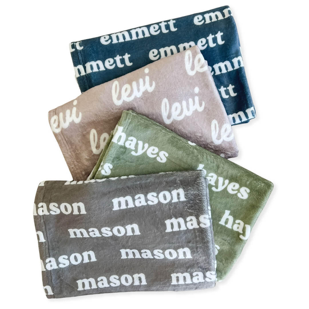 personalized color blanket earthy tones 