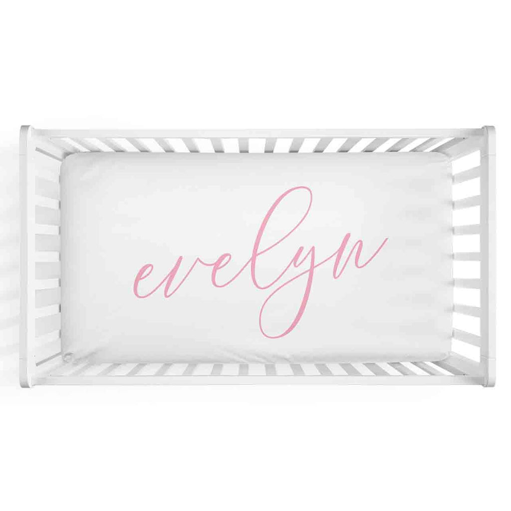 Personalized Name Crib Sheet