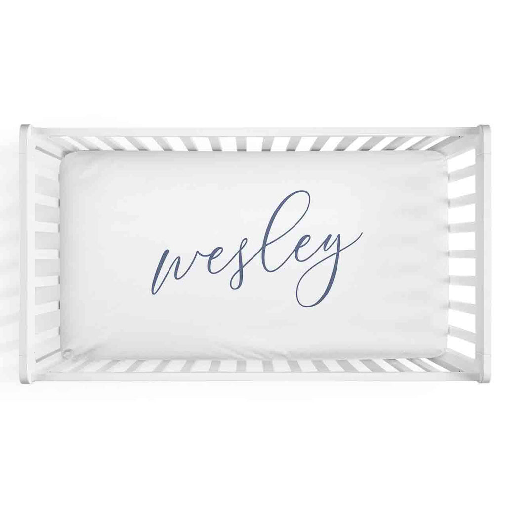 Personalized Name Crib Sheet