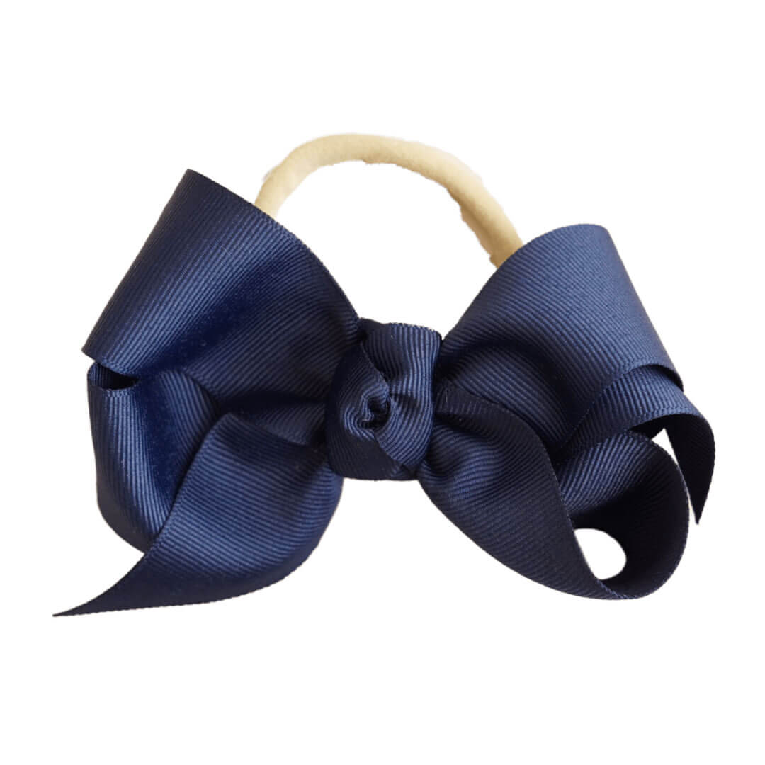 Ribbon Bow Headband | Navy