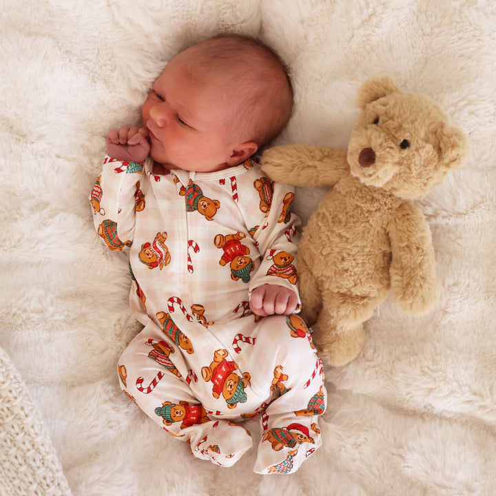 Christmas Bamboo Zipper Footies