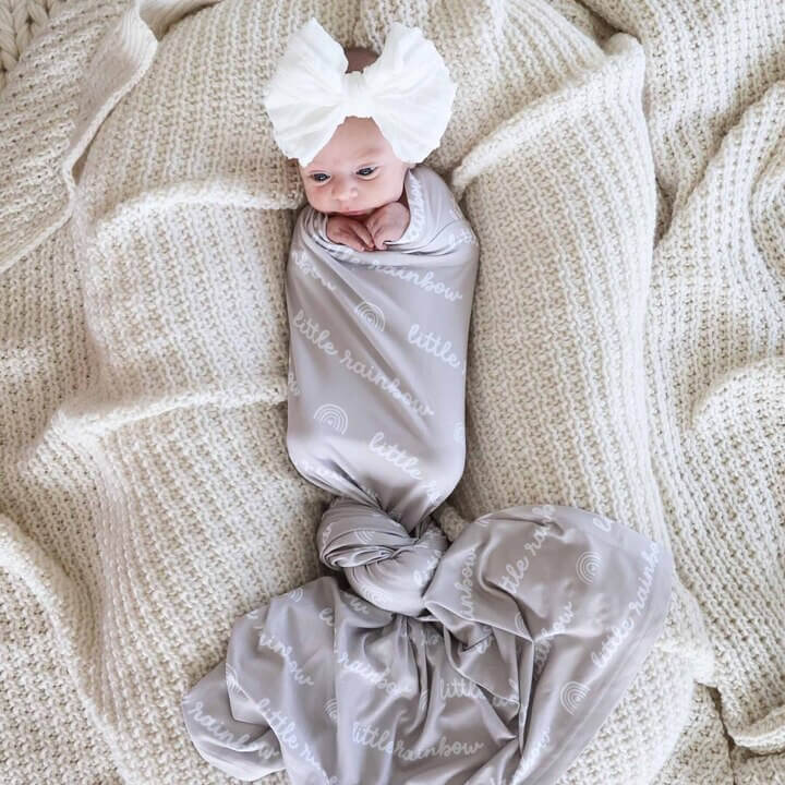 Little Rainbow Swaddle Blanket | Neutral