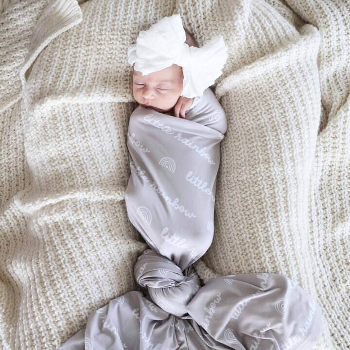 Little Rainbow Swaddle Blanket | Neutral