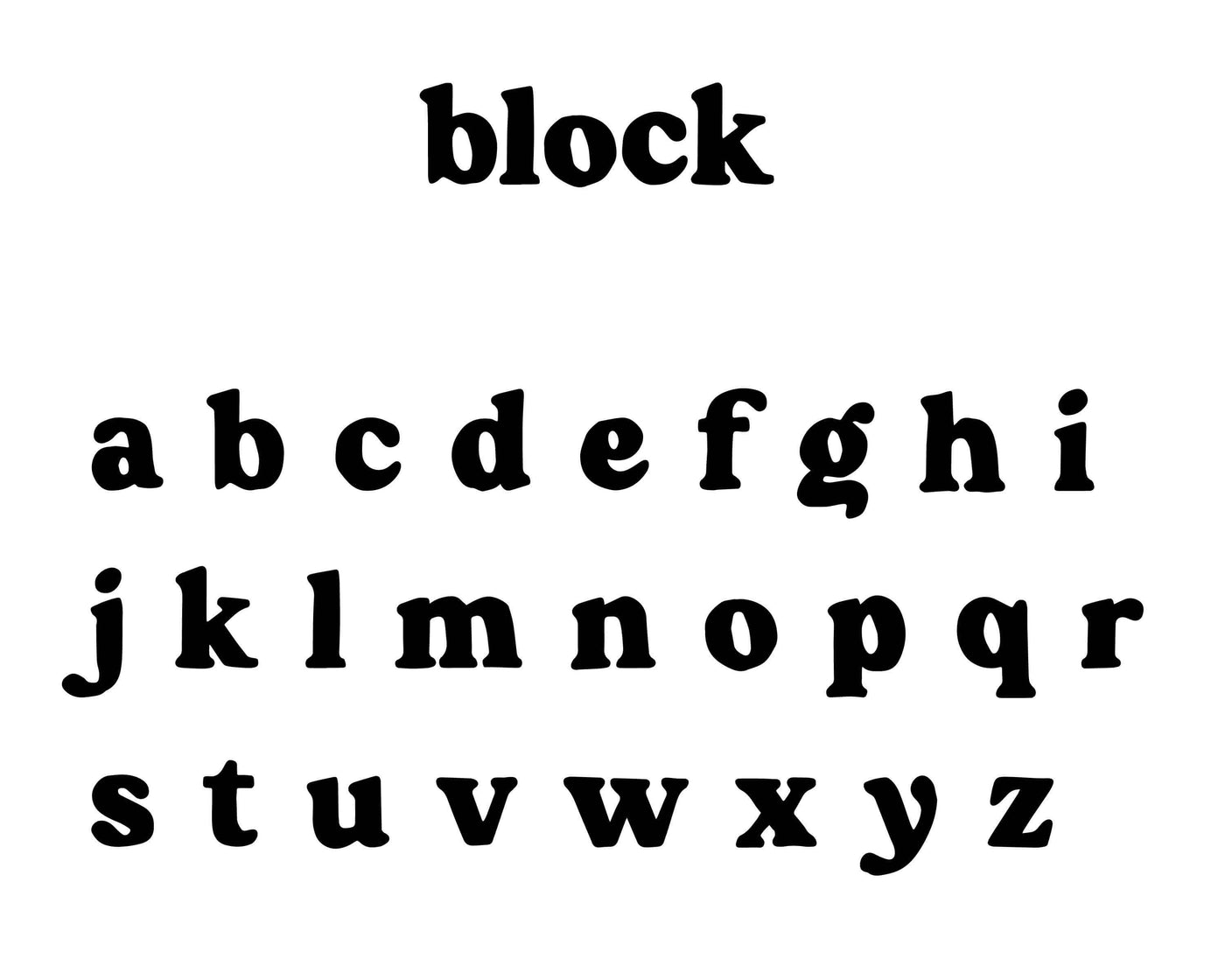 new block font 