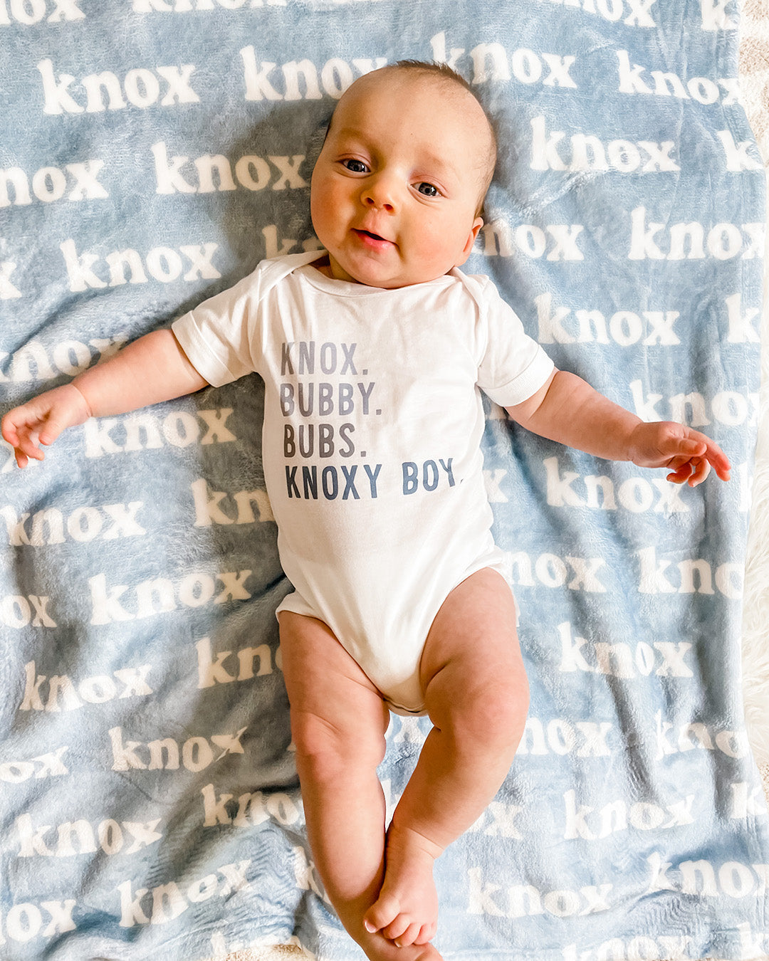 Personalized Baby Blanket With Name - Custom Boys Blanket, Soft Polyester, Great Newborn Gift