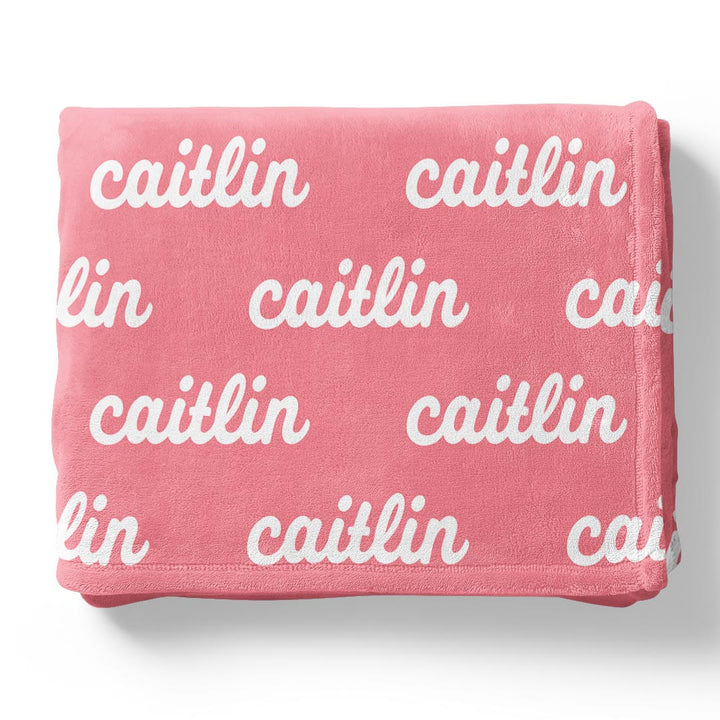 nutcracker pink personalized name blanket for kids