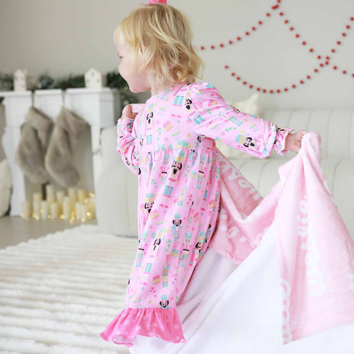 girls christmas nightgown with nutcrackers