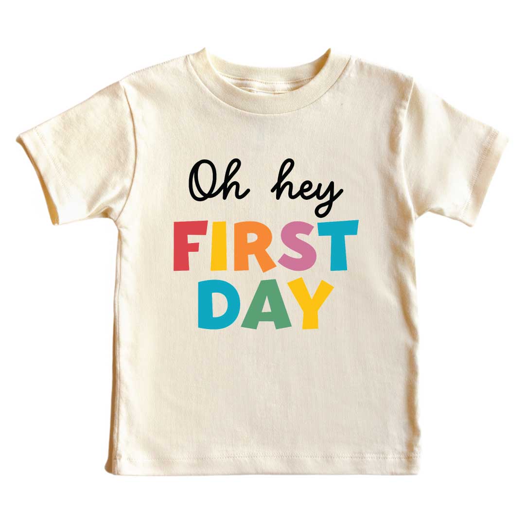 oh hey first day kids graphic tee 