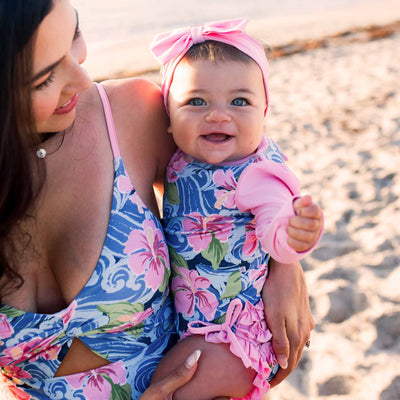 baby girls rash guard swimsuit ohana 