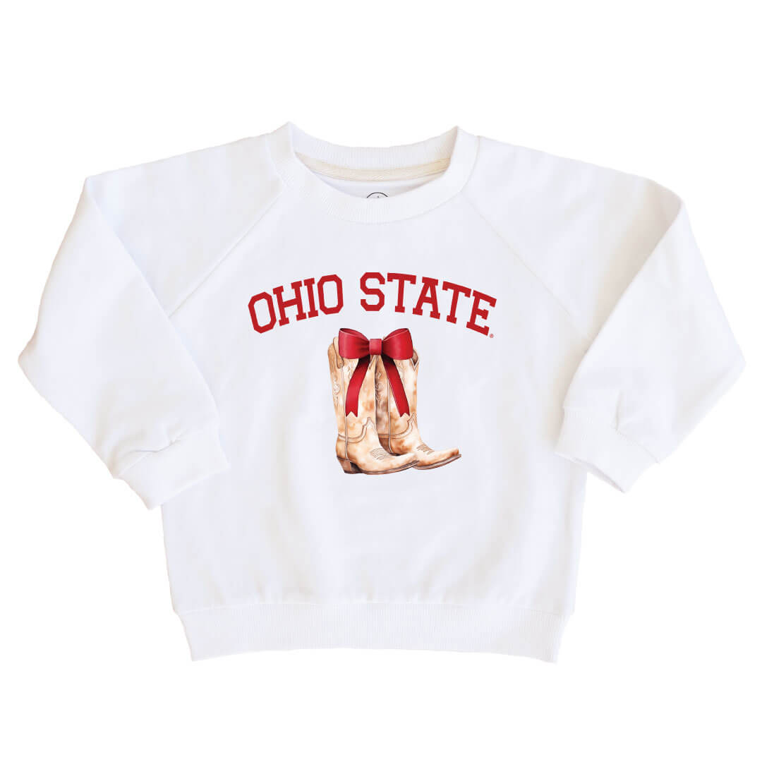 The Ohio State University | Footballs & Bows Kids Graphic Sweatshirts