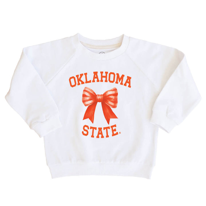 Oklahoma State University | Footballs + Bows Kids Graphic Sweatshirts