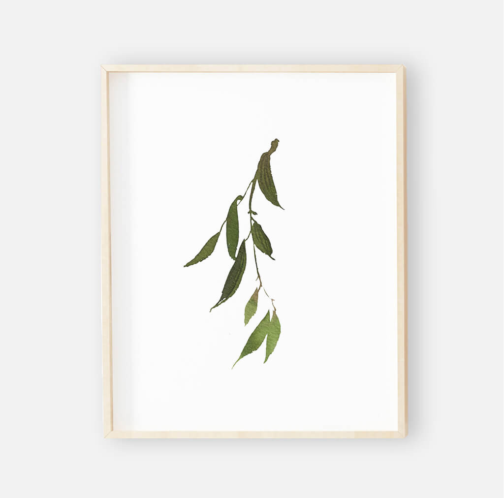 olive leaf nursery wall art