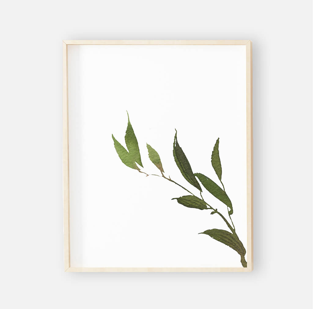 nursery wall art olive leaf