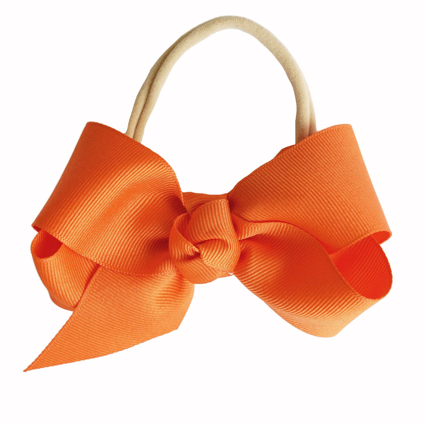 orange ribbon bow headband 