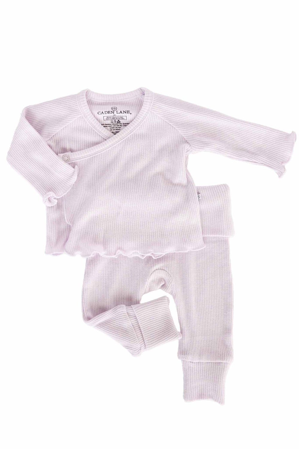 orchid two piece bamboo waffle crossover set