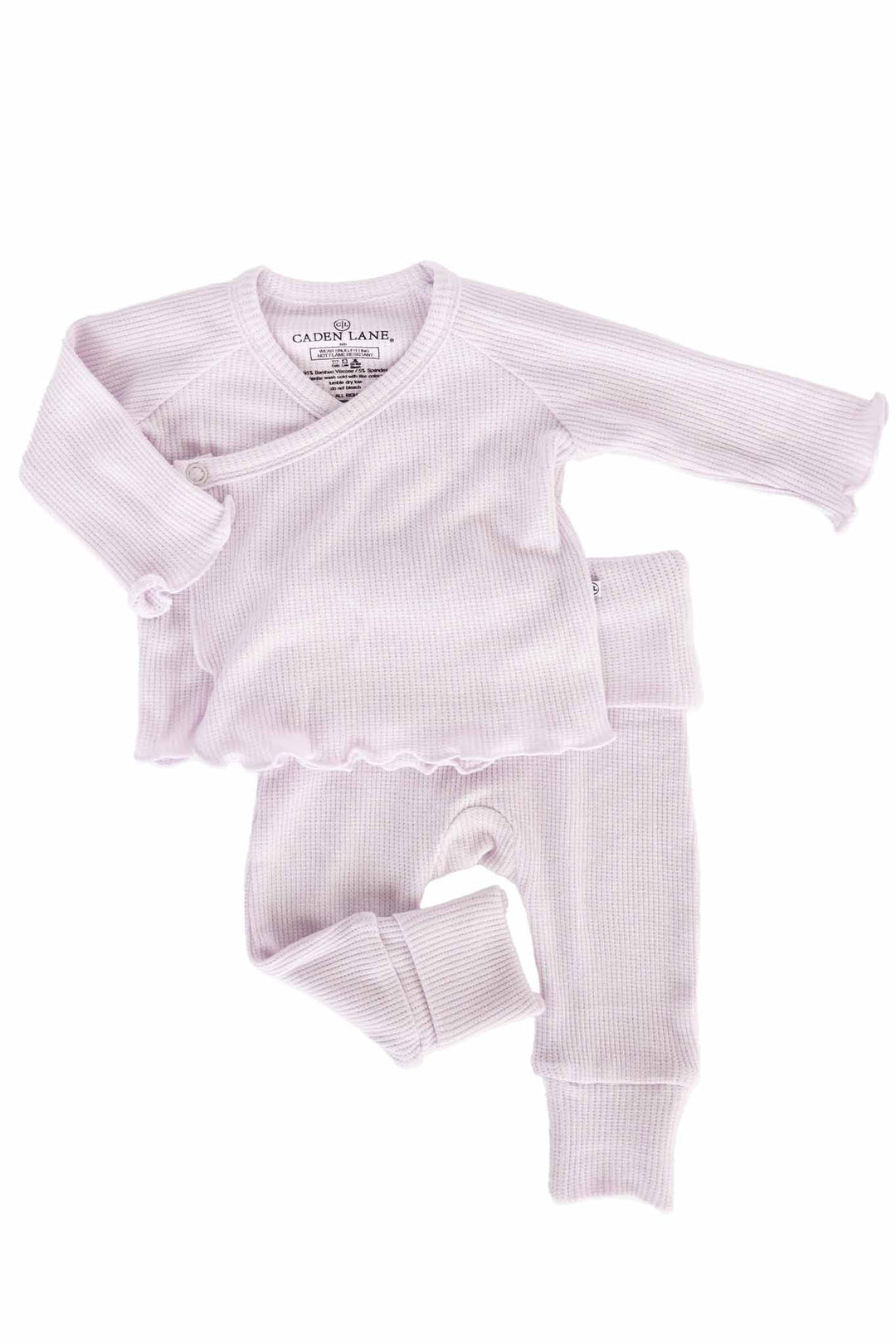 orchid two piece bamboo waffle crossover set