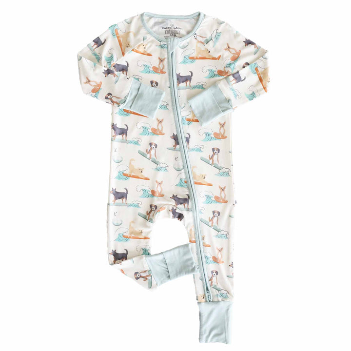 paddle pups convertible zip romper pajama gender neutral 