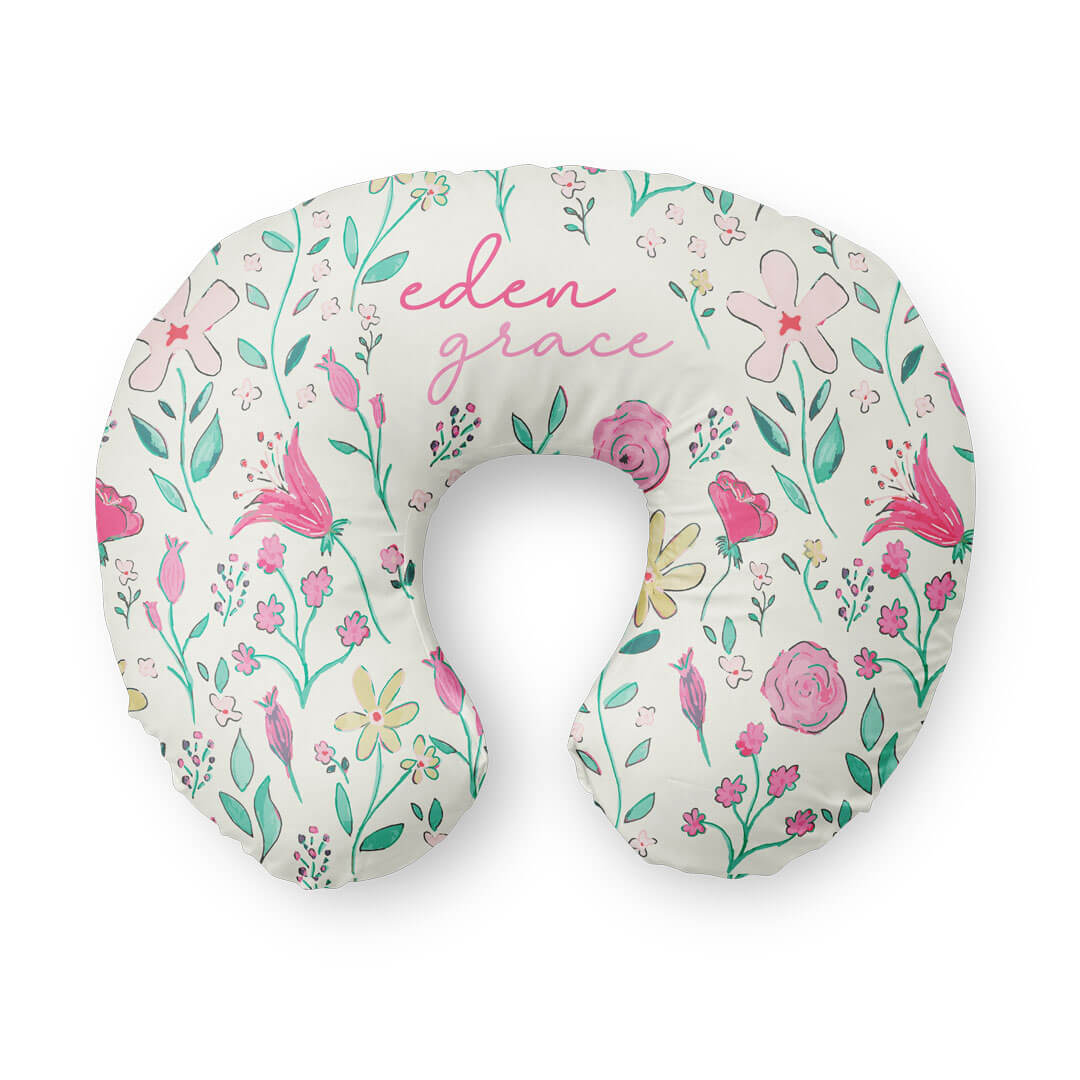 paris petals personalized nursing pillow cover 