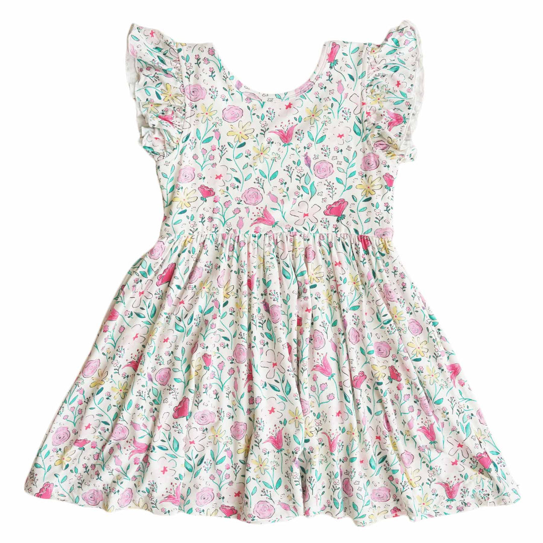 twirl dress for girls dainty floral