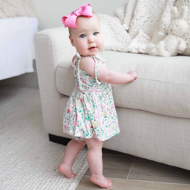 casual floral bodysuit for babies 