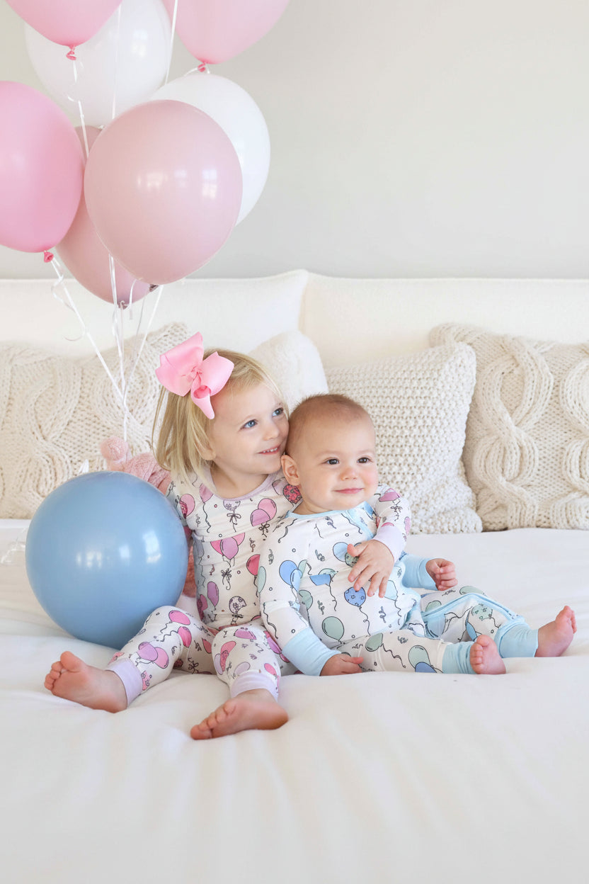 party time sibling matching pajamas 