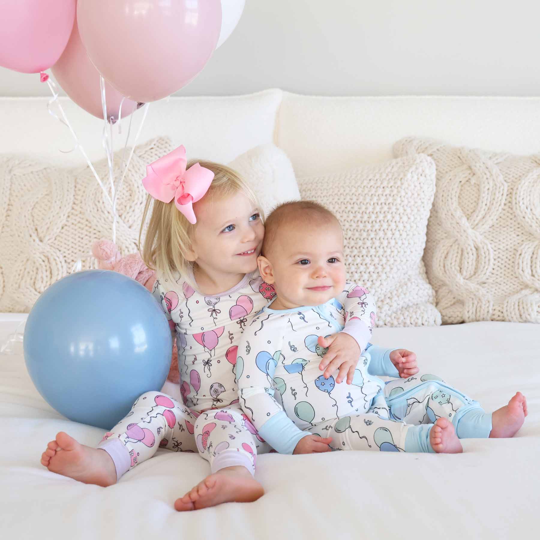 party time sibling matching pajamas 
