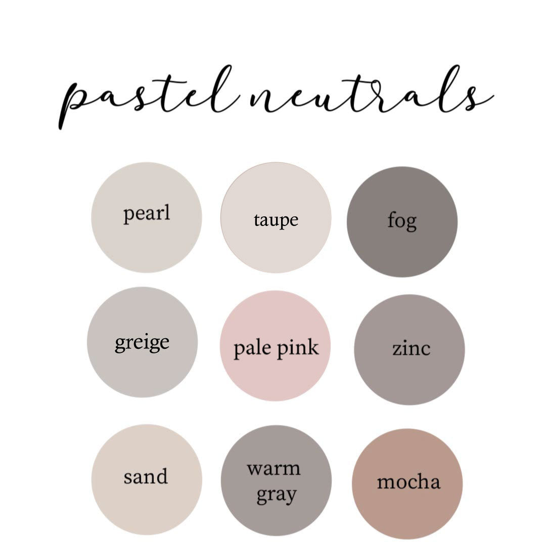 pastel neutral color swatches