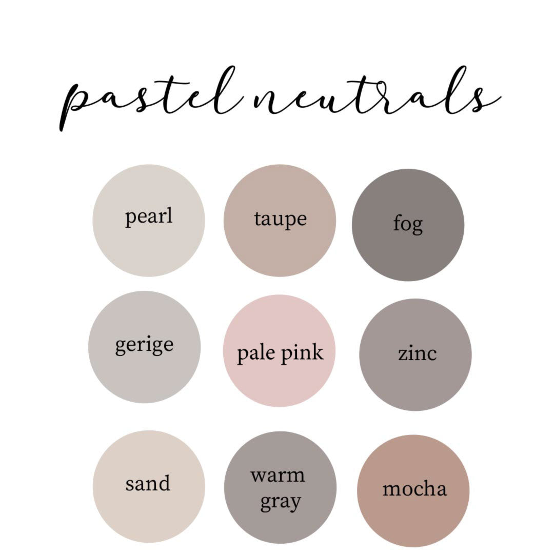 pastel neutral color swatches