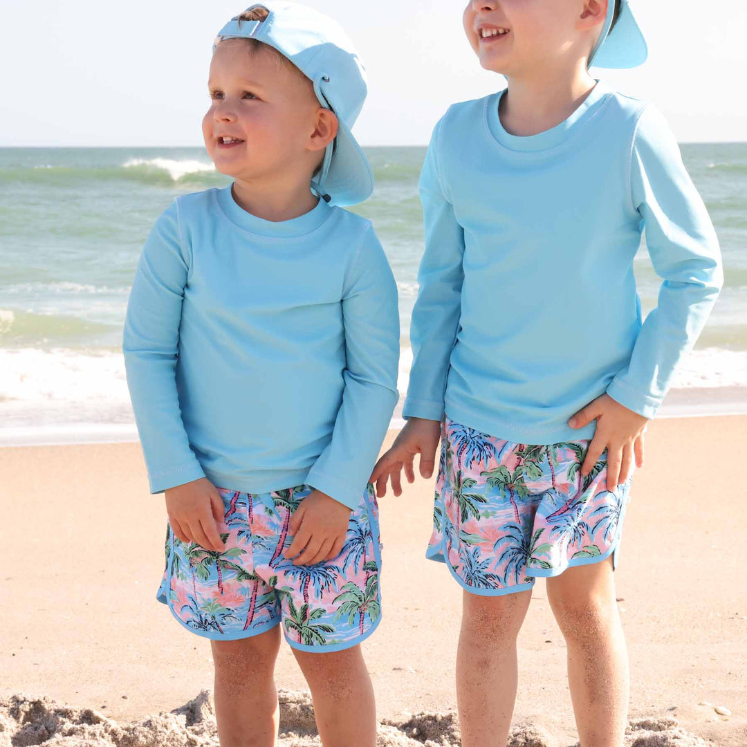 palm treeswim trunks for kids 