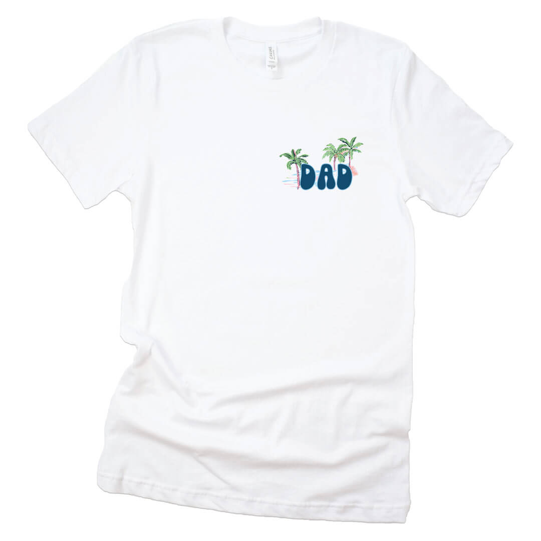 pastel palms dad tee