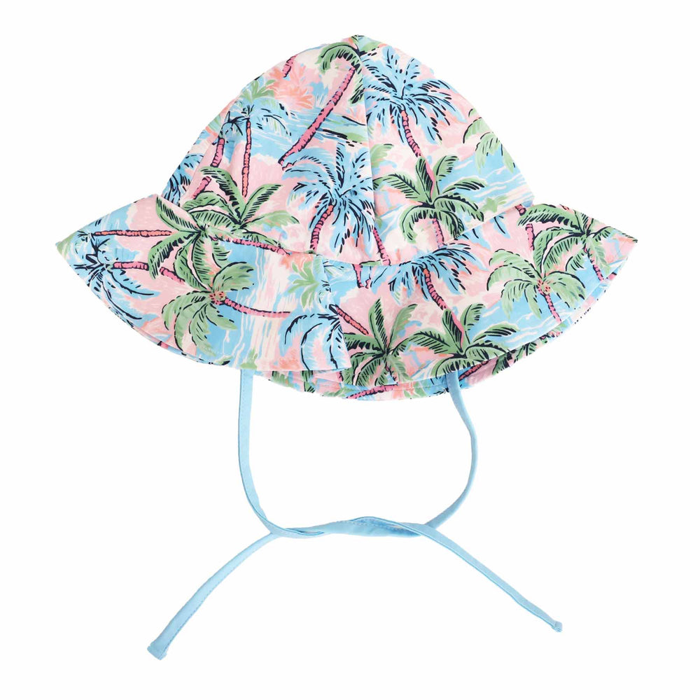 pastel palm tree toddler beach hat 