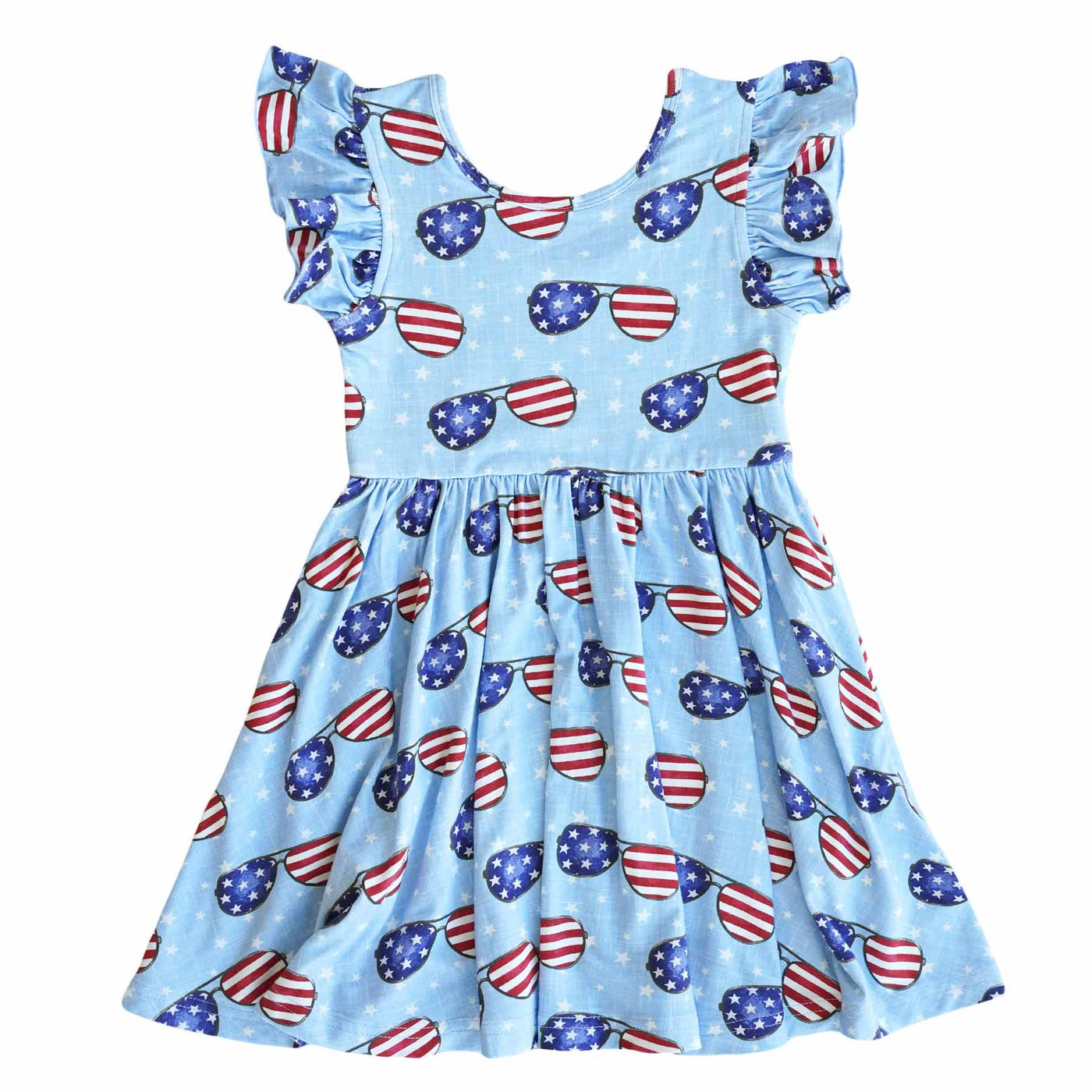 patriotic summer ruffle twirl dress 