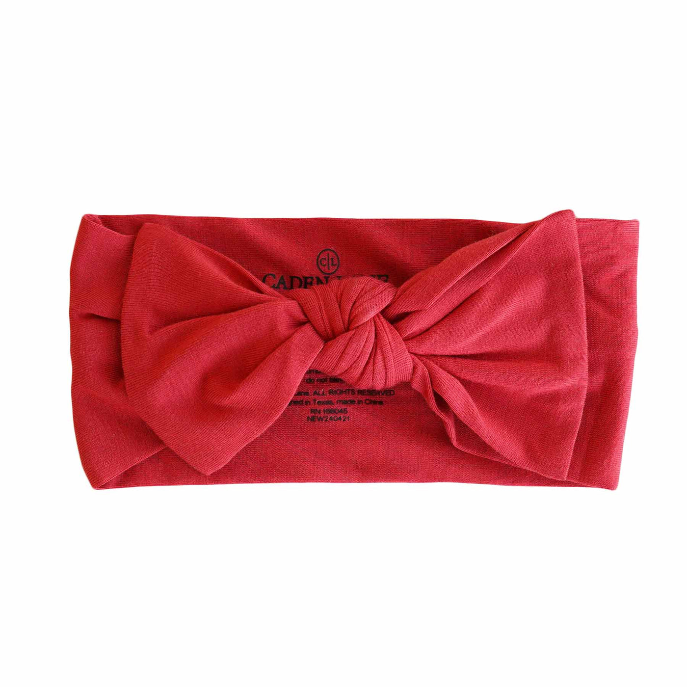 patriotic summer solid red large bow headwrap 