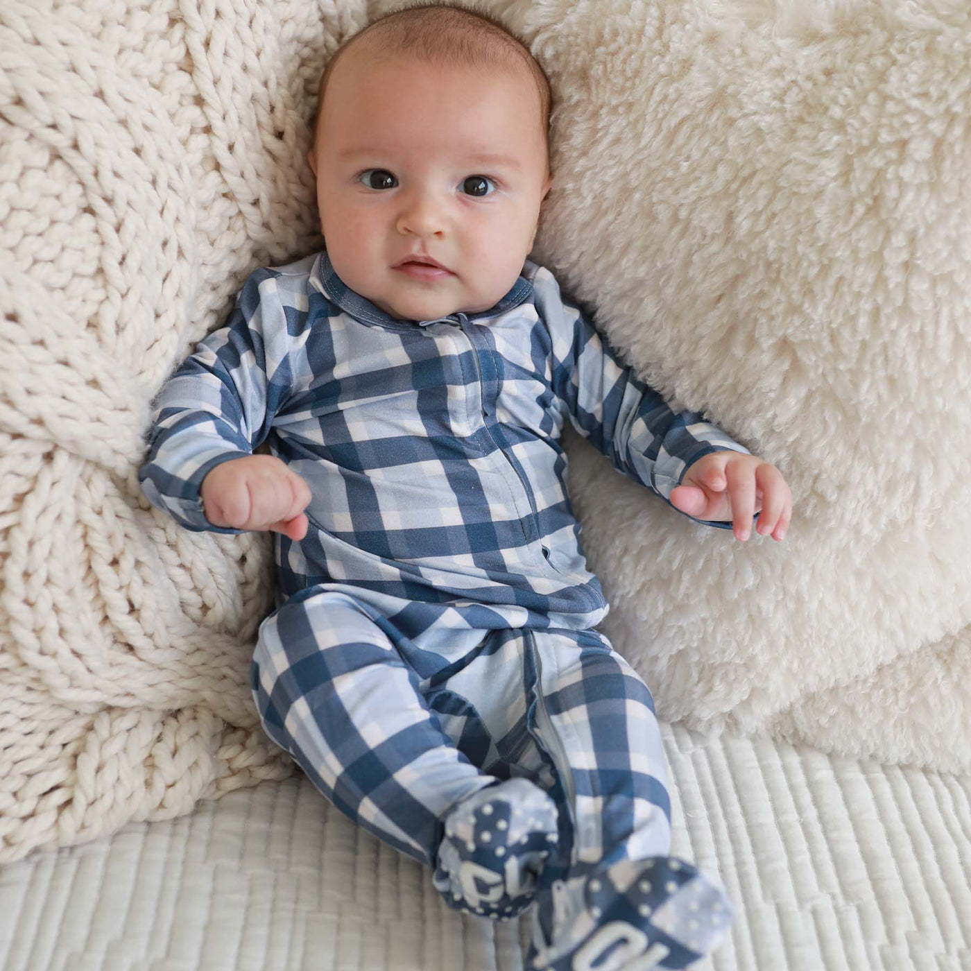 paxton's plaid footie pajamas for babies 