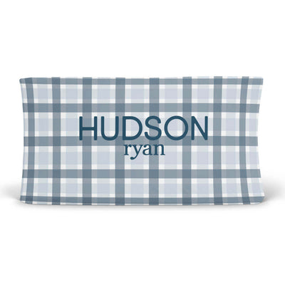 paxton's plaid personalized changing pad cover