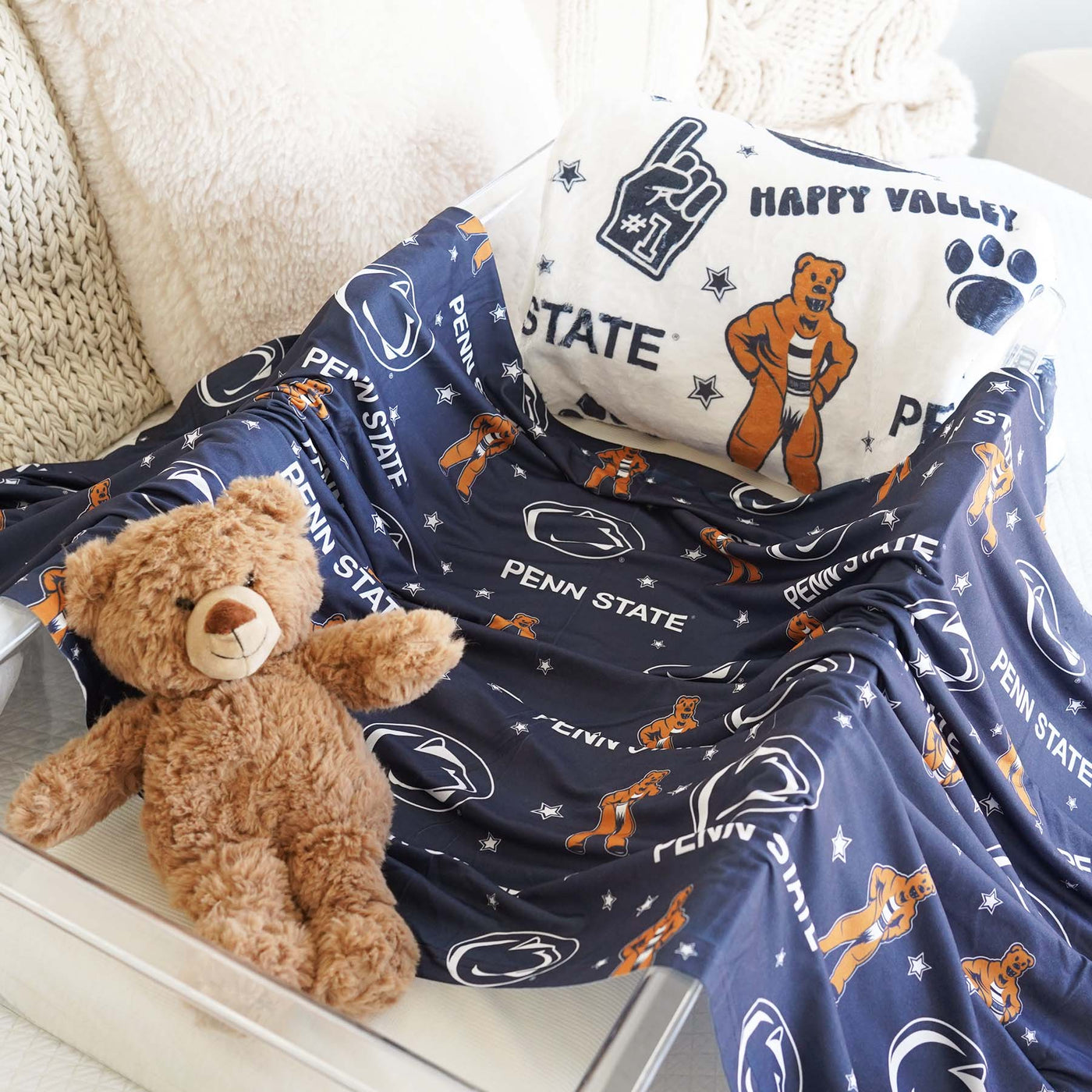penn state navy baby swaddle 